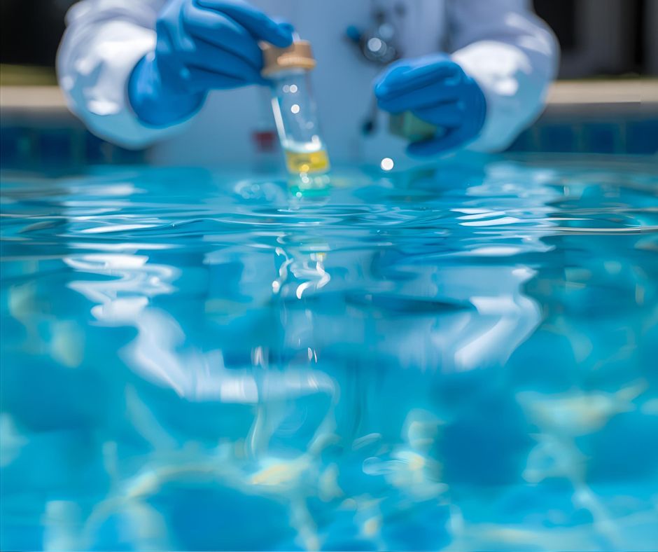 בדיקת מים בבריכה