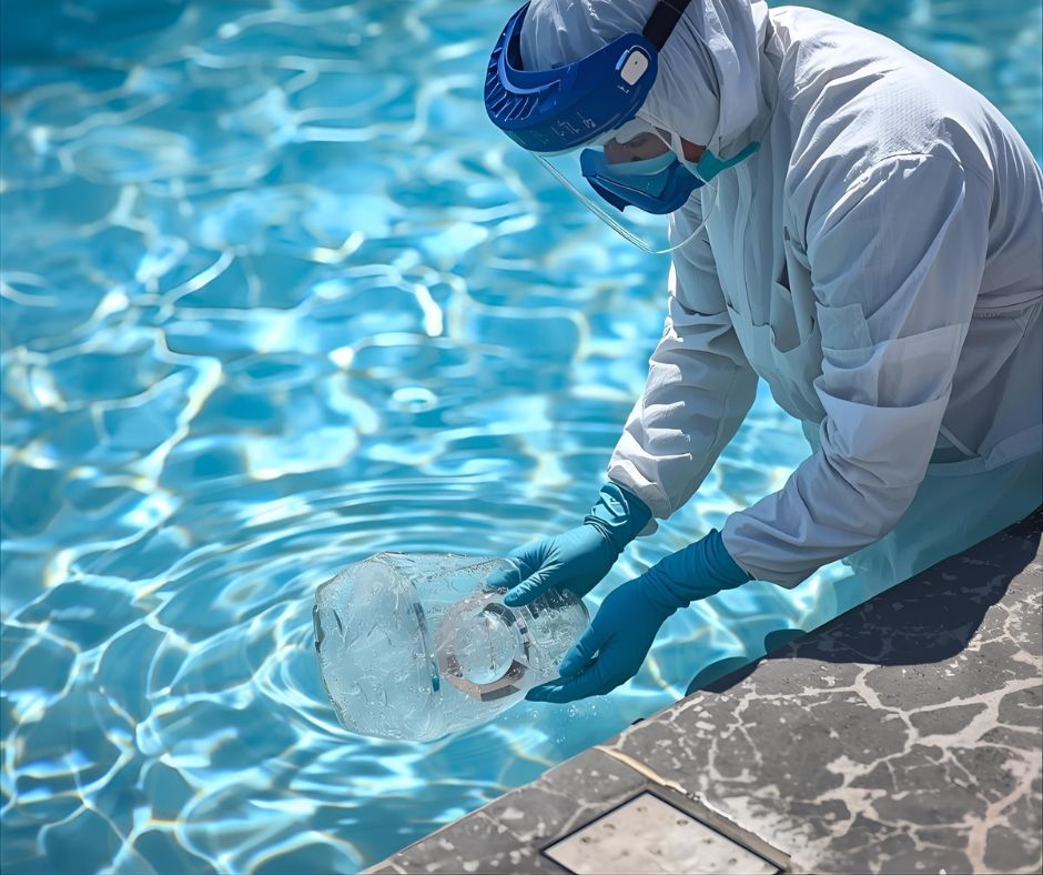בדיקת מים בבריכה