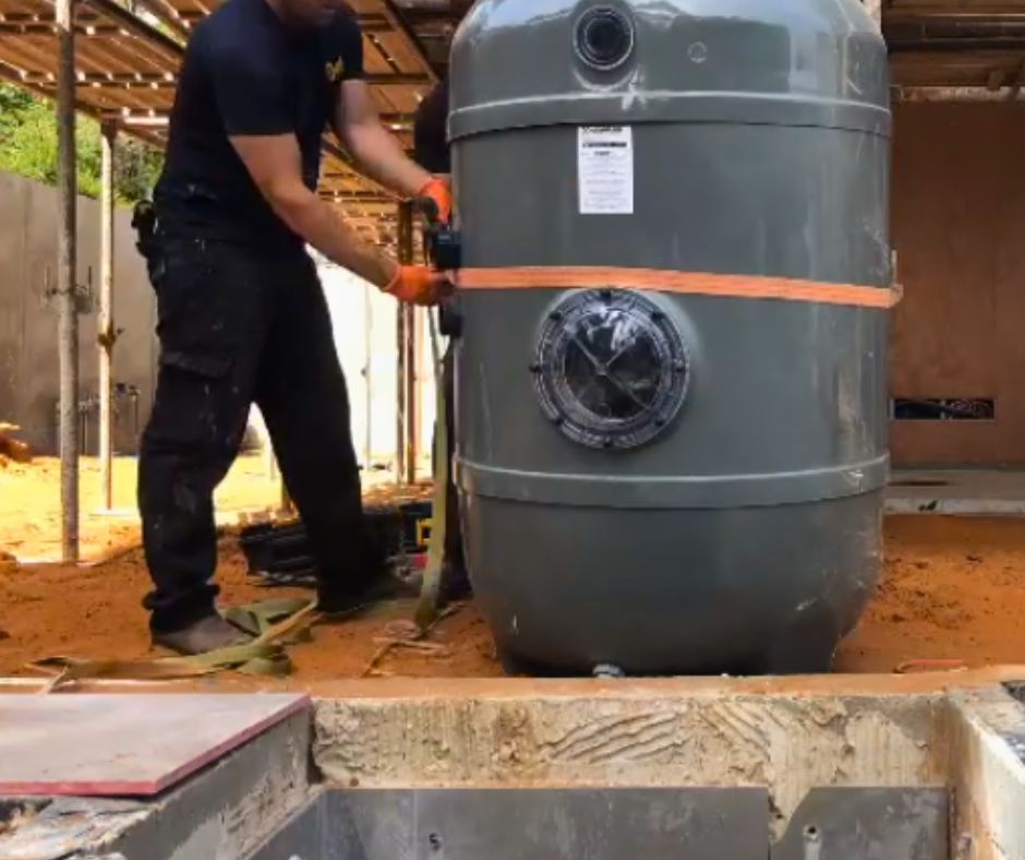 התקנת מסנן חול