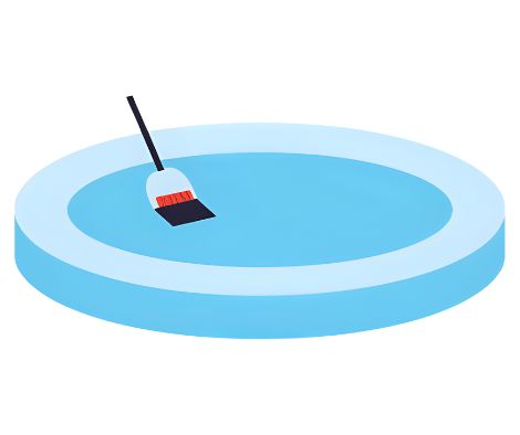 ניקוי קרקעית בריכה